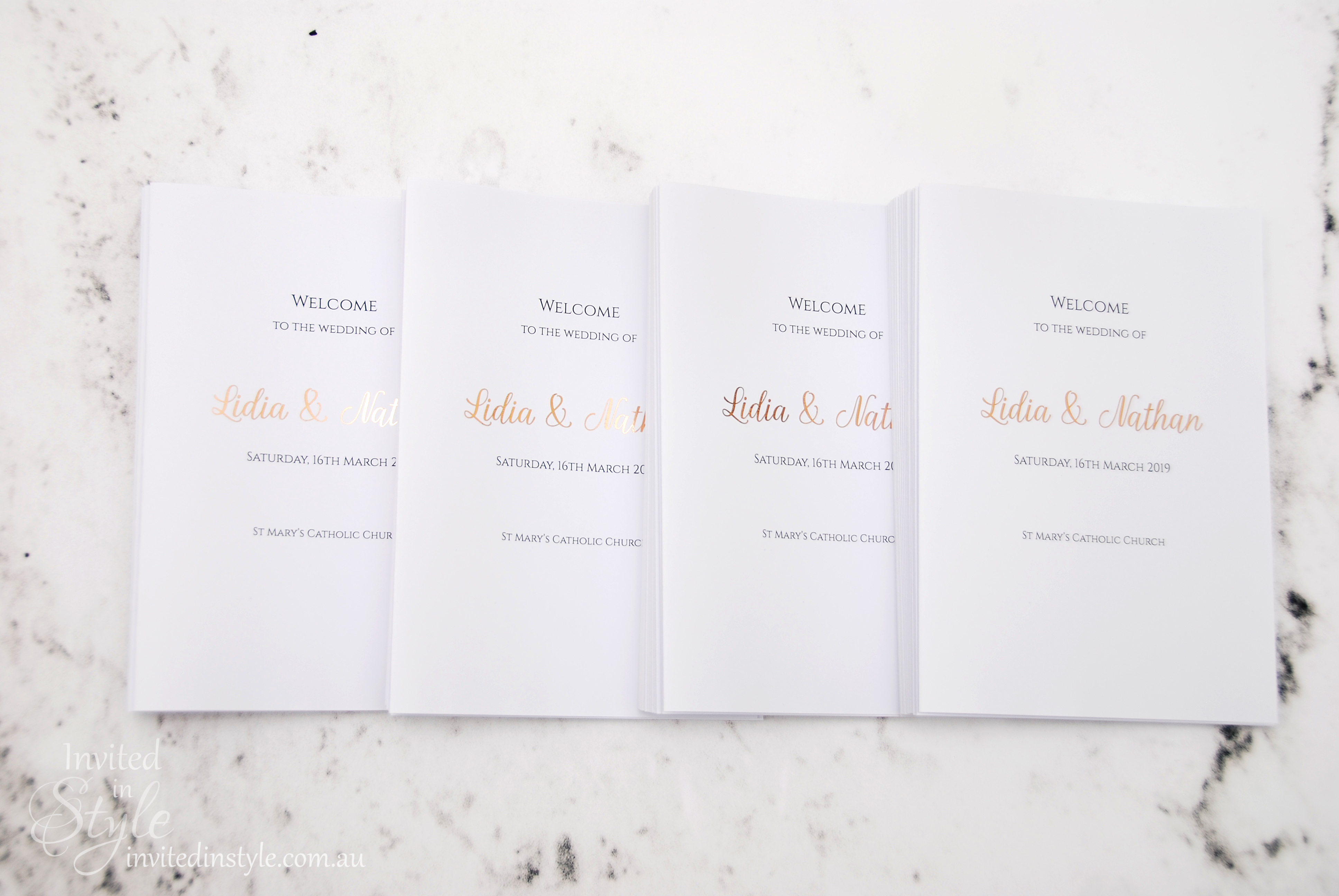 Order Of Service Booklets Wedding Programs Invited In Style