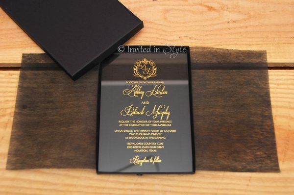 Clear Acrylic invitation - Rectangle designs - Image 8