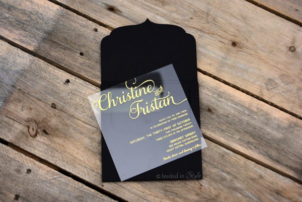 Clear Acrylic invitation - Square designs