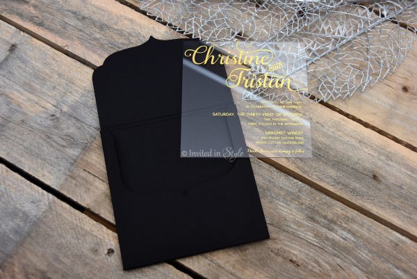 Clear Acrylic invitation - Square designs - Image 6