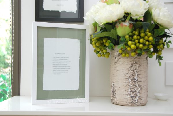 Framed Cotton Paper Wedding Vows - A5 size cards - Image 5