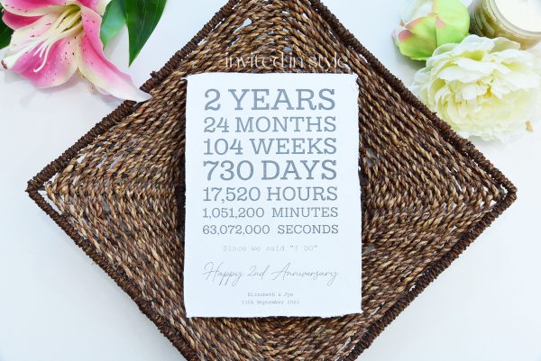 Cotton Paper 2nd Anniversary Gift - Card only - Image 3