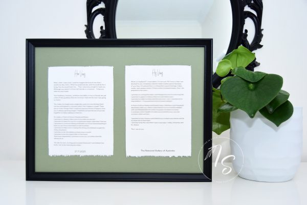 Framed Cotton Paper Wedding Vows - A5 size cards - Image 11