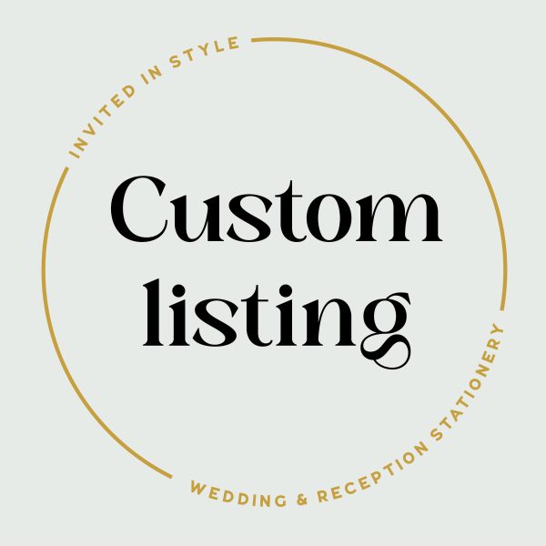 Custom Listing - Danielle Zadow